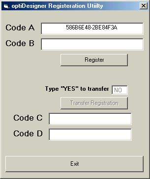 optiDesigner registeration utility